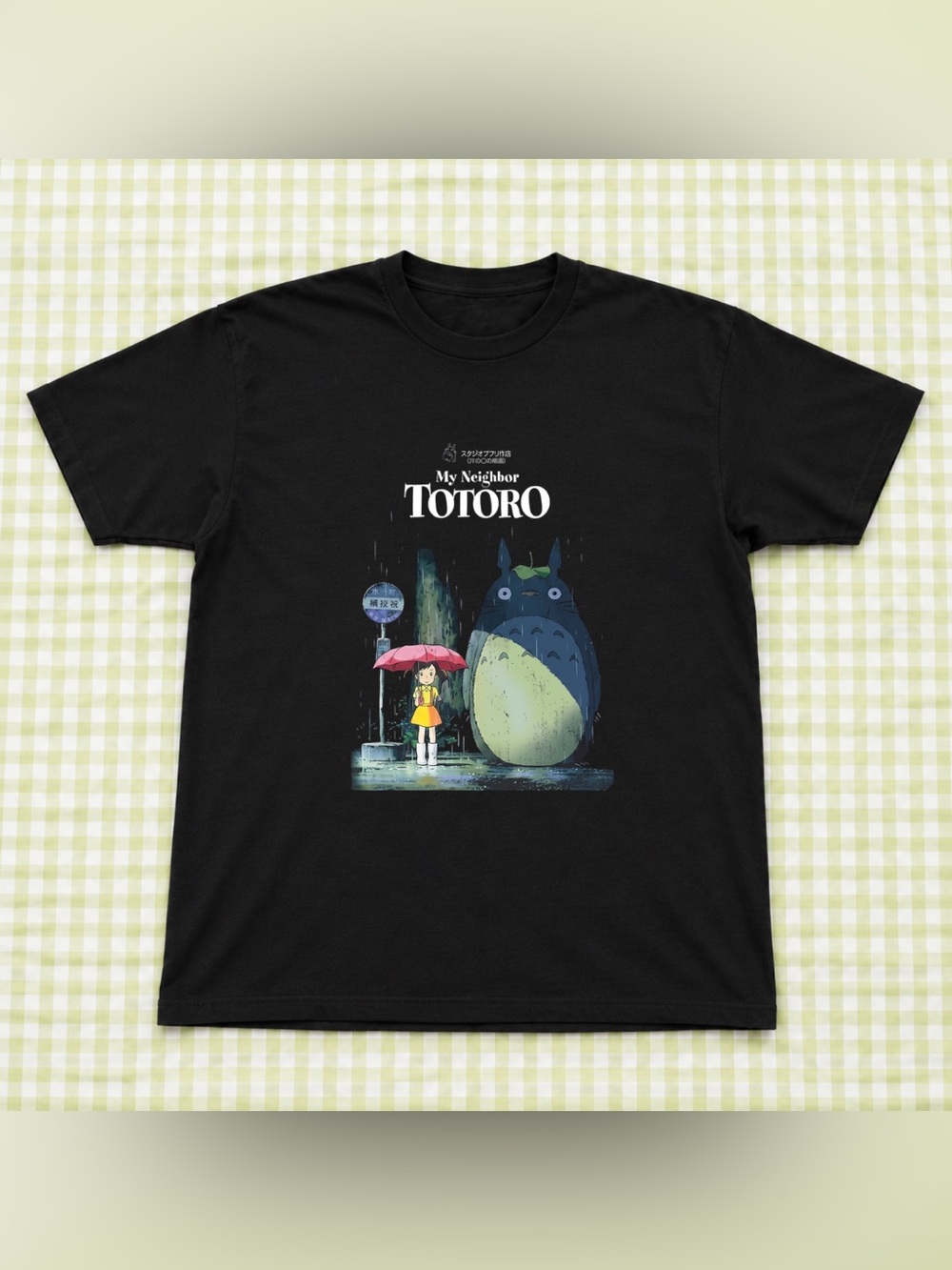 My Neighbor Totoro Graphic Black Men's T-Shirt Vintage Style